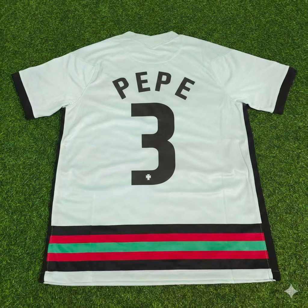Portugal EURO 2020 Pepe Retro Away Football Jersey