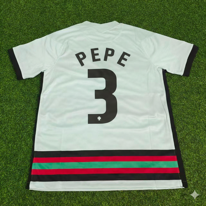 Portugal EURO 2020 Pepe Retro Away Football Jersey
