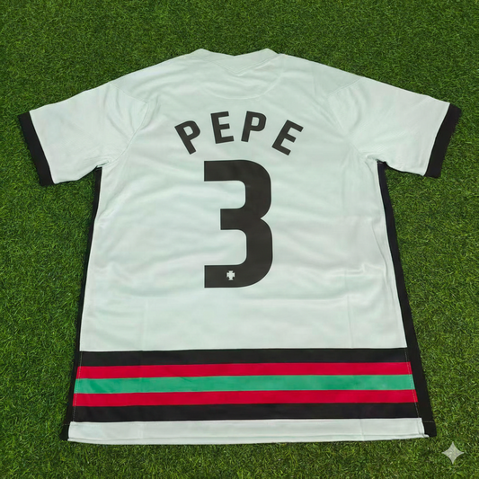 Portugal EURO 2020 Pepe Retro Away Football Jersey