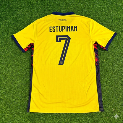 Pervis Estupiñán #7 Ecuador 2026 World Cup Football Jersey