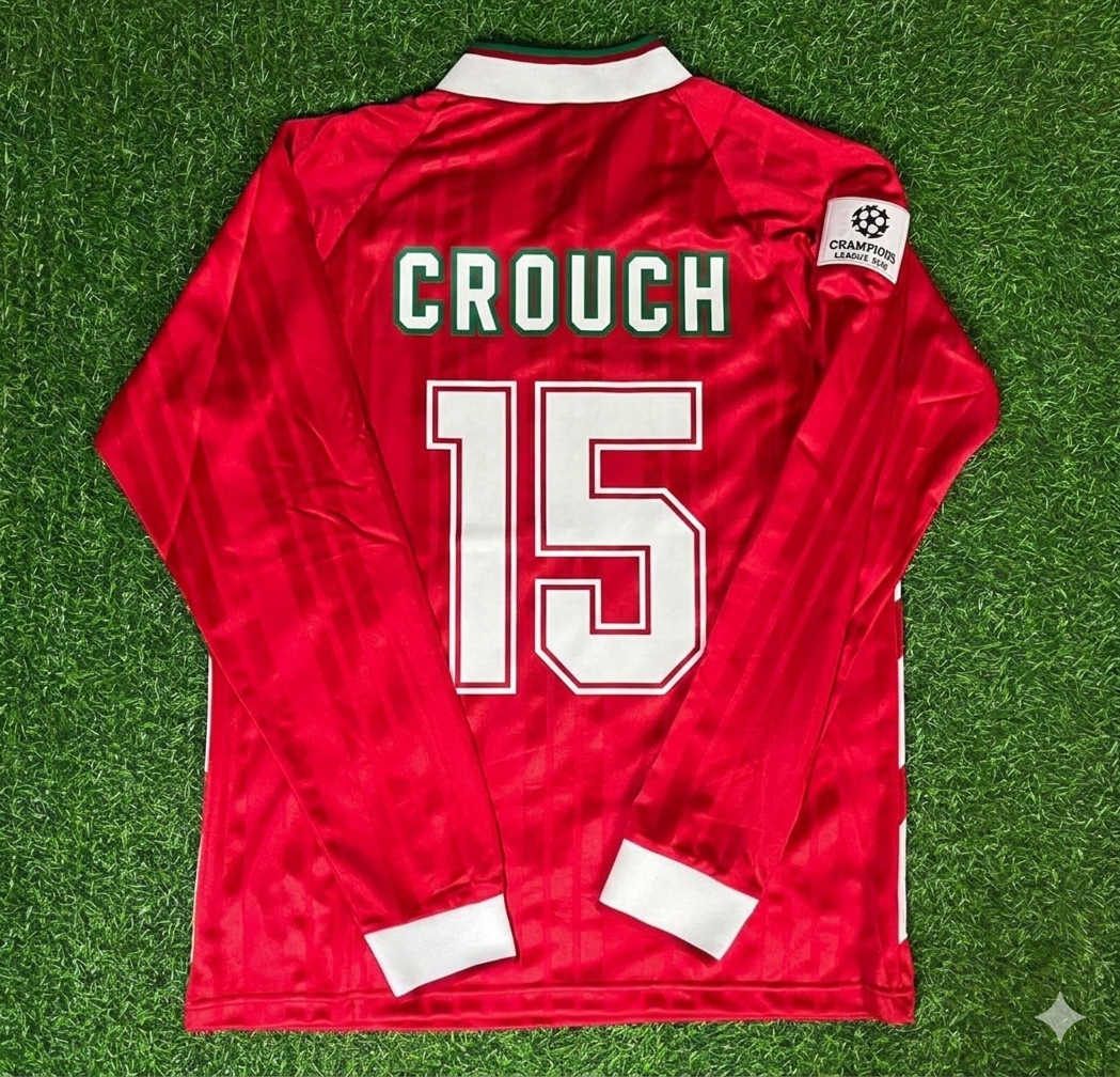 Peter Crouch Liverpool Long Sleeve Retro Football Jersey Kit