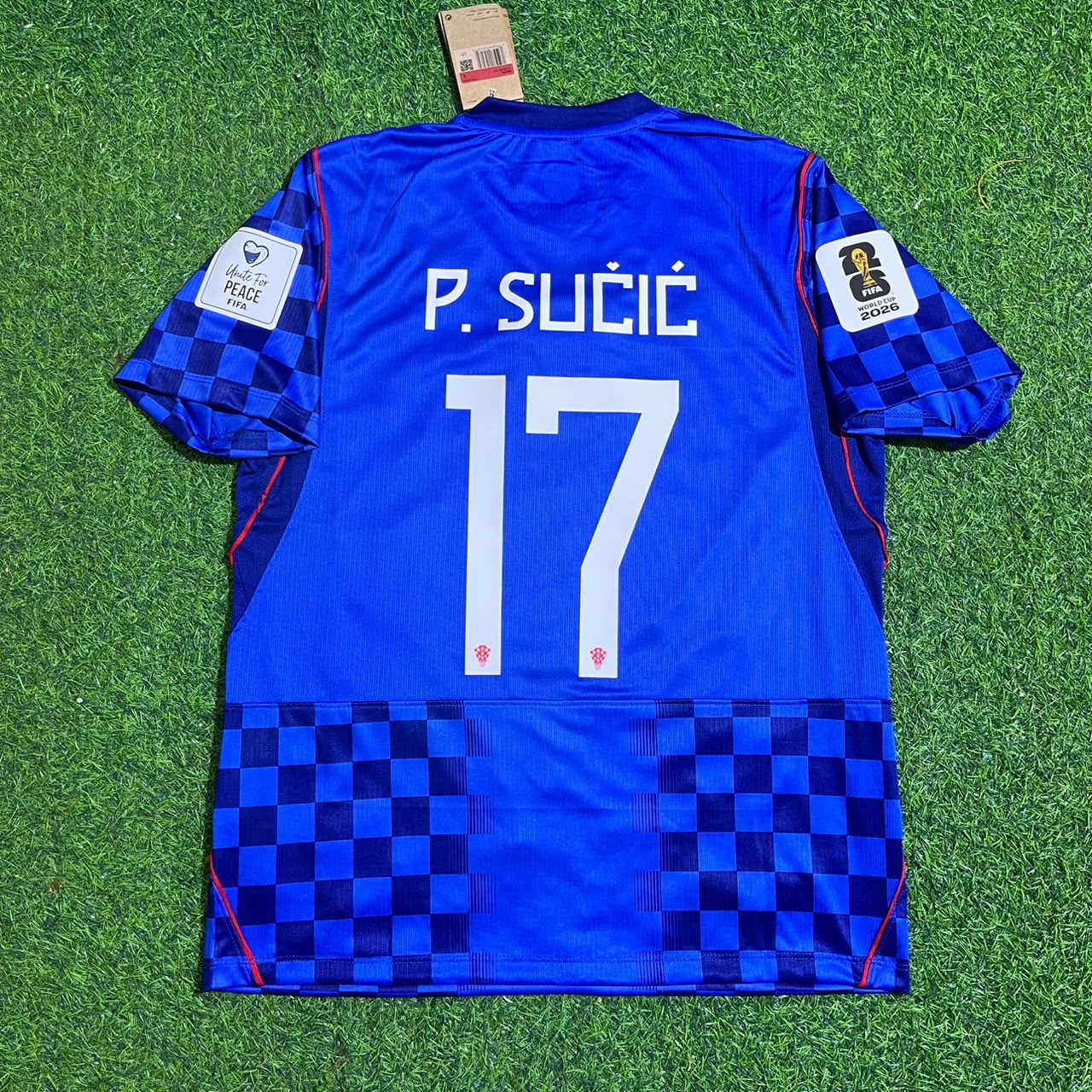 Petar Sučić Croatia 2026 World Cup Away Blue Football Jersey Paradise Edition