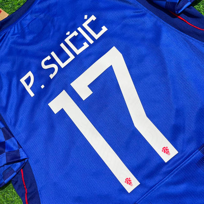 Petar Sučić Croatia 2026 World Cup Away Blue Football Jersey Paradise Edition