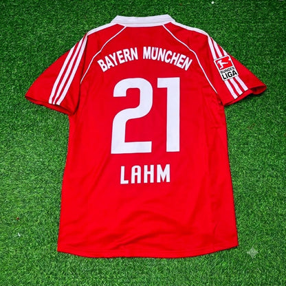 Philipp Lahm Bayern Munich 2005 06 Bundesliga Red Home Retro Football Jersey Kit