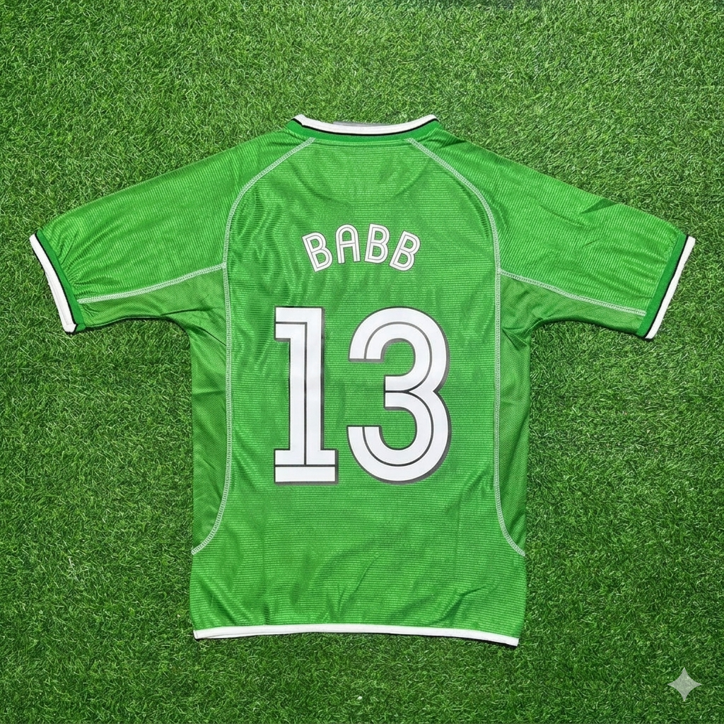 Phil Babb Ireland 2000/2002 Retro Green Football Jersey Kit