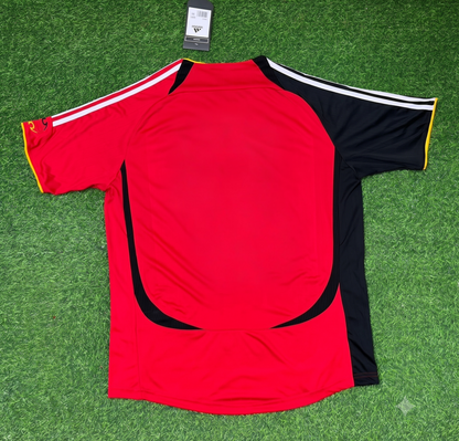 Germany World Cup 2006 Away Red Black Retro Football Jersey