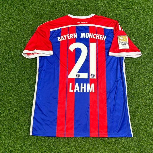 Philipp Lahm #21 Bayern Munich 2014 2015 Home Retro Patch Football Jersey