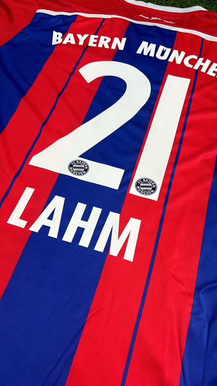 Philipp Lahm #21 Bayern Munich 2014 2015 Home Retro Patch Football Jersey
