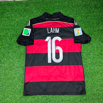 Germany World Cup 2014 Philipp Lahm Deutschland Brazil Black Red Retro Football Jersey