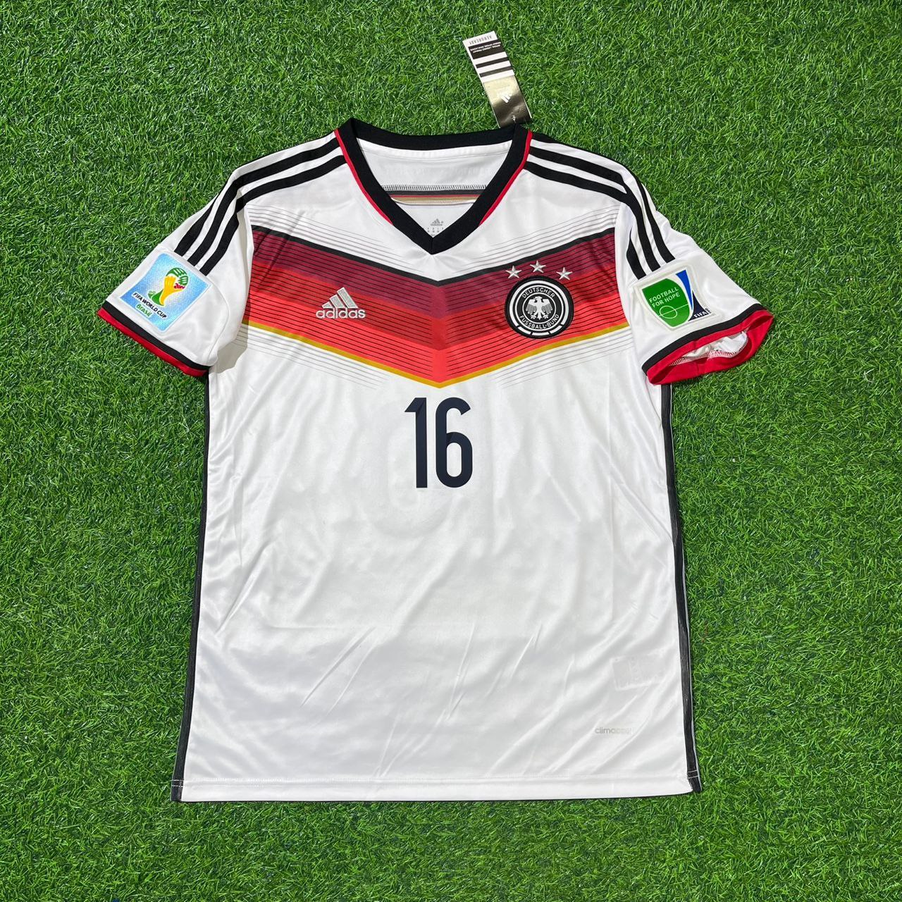 Germany World Cup 2014 Philipp Lahm - Deutschland White Retro Football Jersey Kit