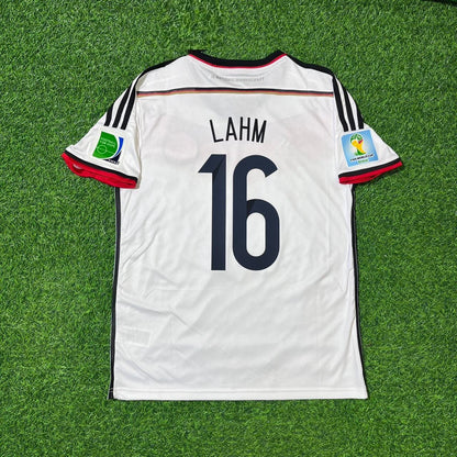Germany World Cup 2014 Philipp Lahm - Deutschland White Retro Football Jersey Kit