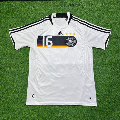 Germany EURO 2008 Philipp Lahm Retro Football Jersey Kit