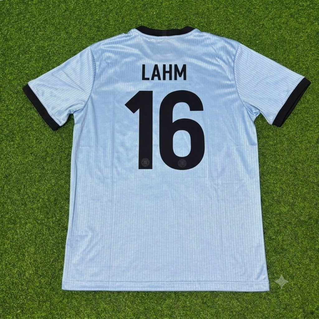 Philipp Lahm Germany 125th Year Special Clear Blue Retro Football Jersey Kit
