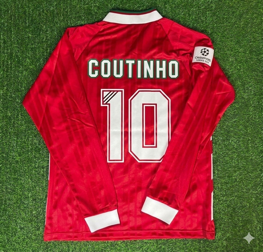 Philippe Coutinho Liverpool Long Sleeve Retro Football Jersey Kit