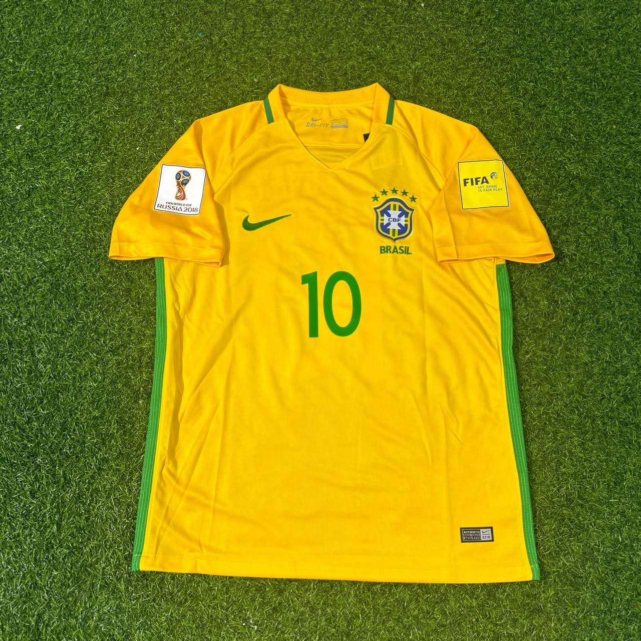 Brazil World Cup 2018 Philippe Coutinho #10 Home Football Jersey