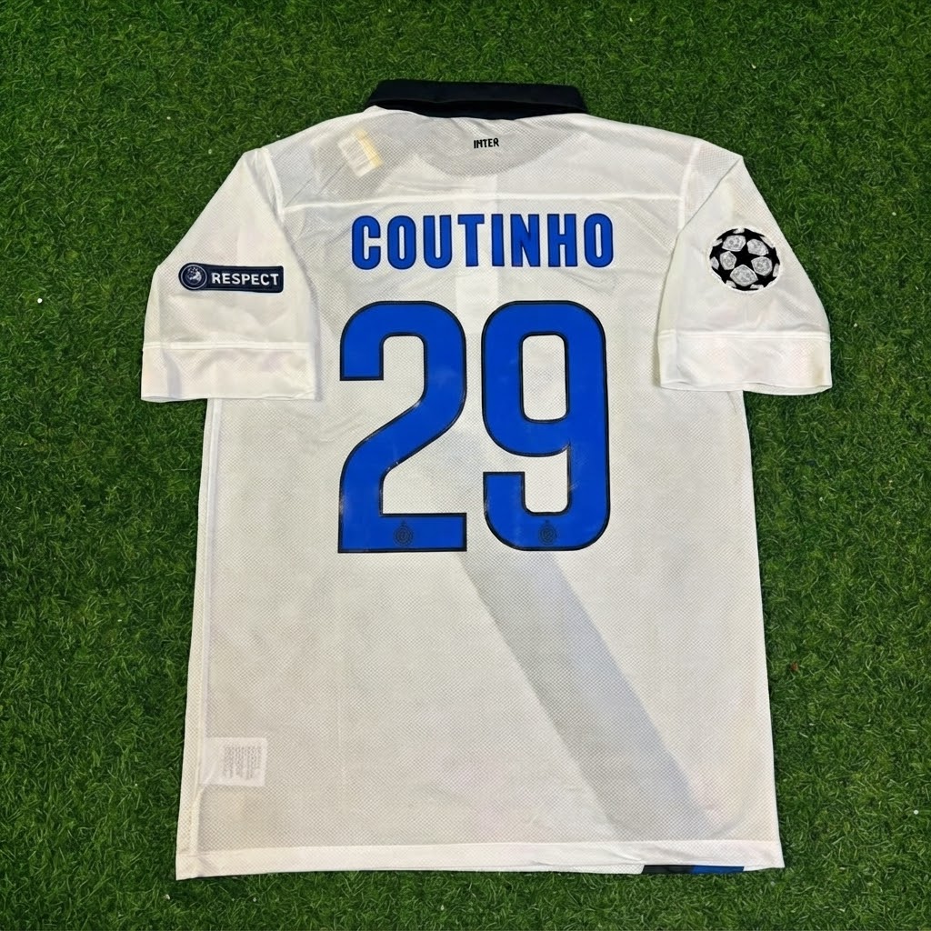 Philippe Coutinho #29 Inter 2011-2012 White Away Football Jersey