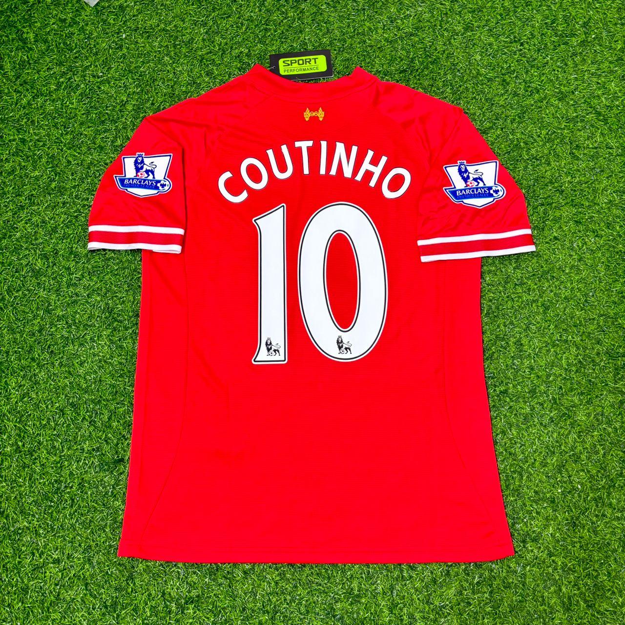 Philippe Coutinho Liverpool 2013/2014 Season Red Retro Football Jersey Kit