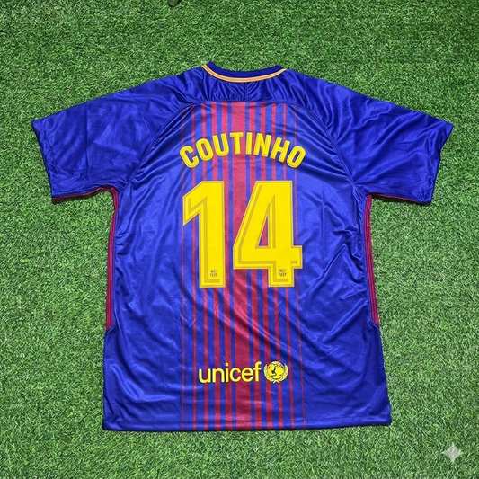 Philippe Coutinho 14- Barcelona 2017/2018 Season Football Jersey Kit
