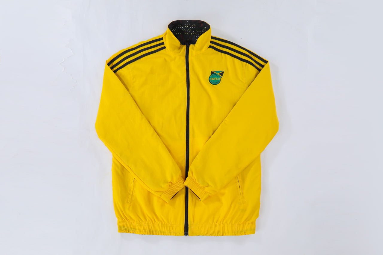 AFCB Jamaica Bob Marley Wendbare Gelb-Schwarze Jacke, Beide Größen Jacke