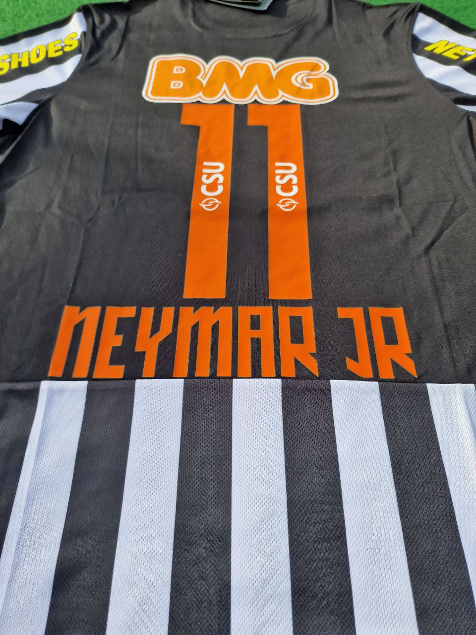 Santos FC Neymar Jr 2009 2013 Black Kids Retro Football Jersey