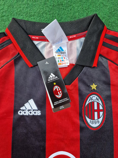 George Weah AC Milan 1998-1999 Retro Football Jersey Kit