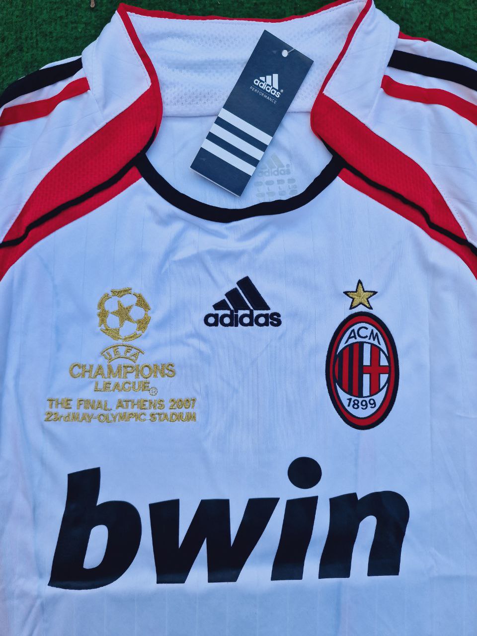 Ronaldo Nazario El Fenomeno Milan 2007 Final Athene Champions League Final White Retro Football Jersey