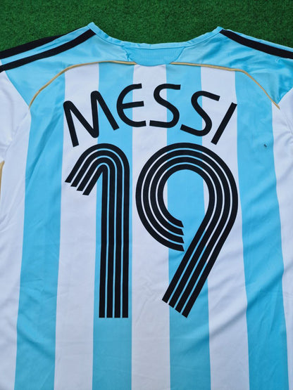 Argentina World Cup 2006 Lionel Messi Kids Retro Football Jersey