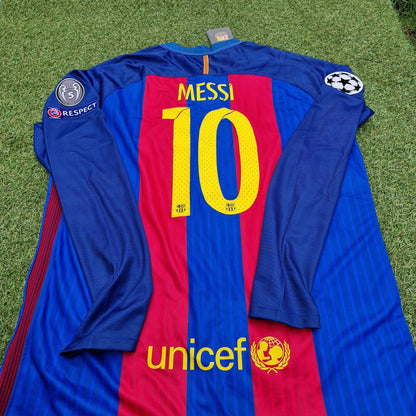 Lionel Messi Barcelona 2016 Special Edition Football Jersey with World Championship Patch Football Jersey