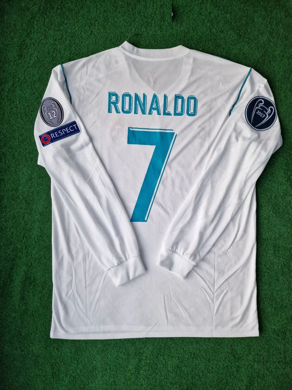 Cristiano Ronaldo 7 - Madrid 2018 Final Long Sleeve Jersey Trikot Maillot Soccer Shirt