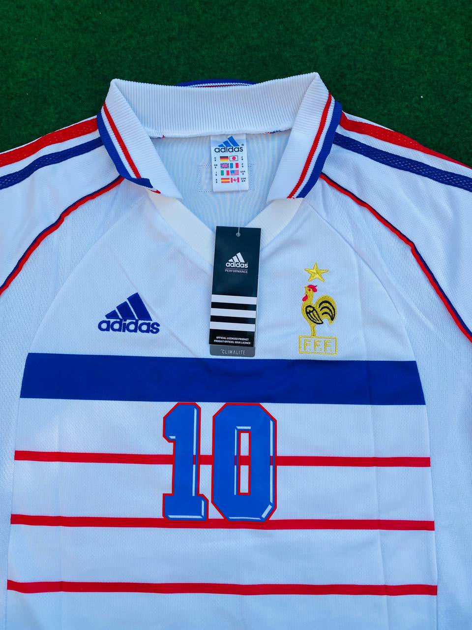Zinedine Zidane France 1998 World Cup Retro Jersey Maillot Trikot