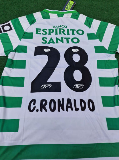 Cristiano Ronaldo First Football Jersey Sporting CP Lisbon 2001 2003