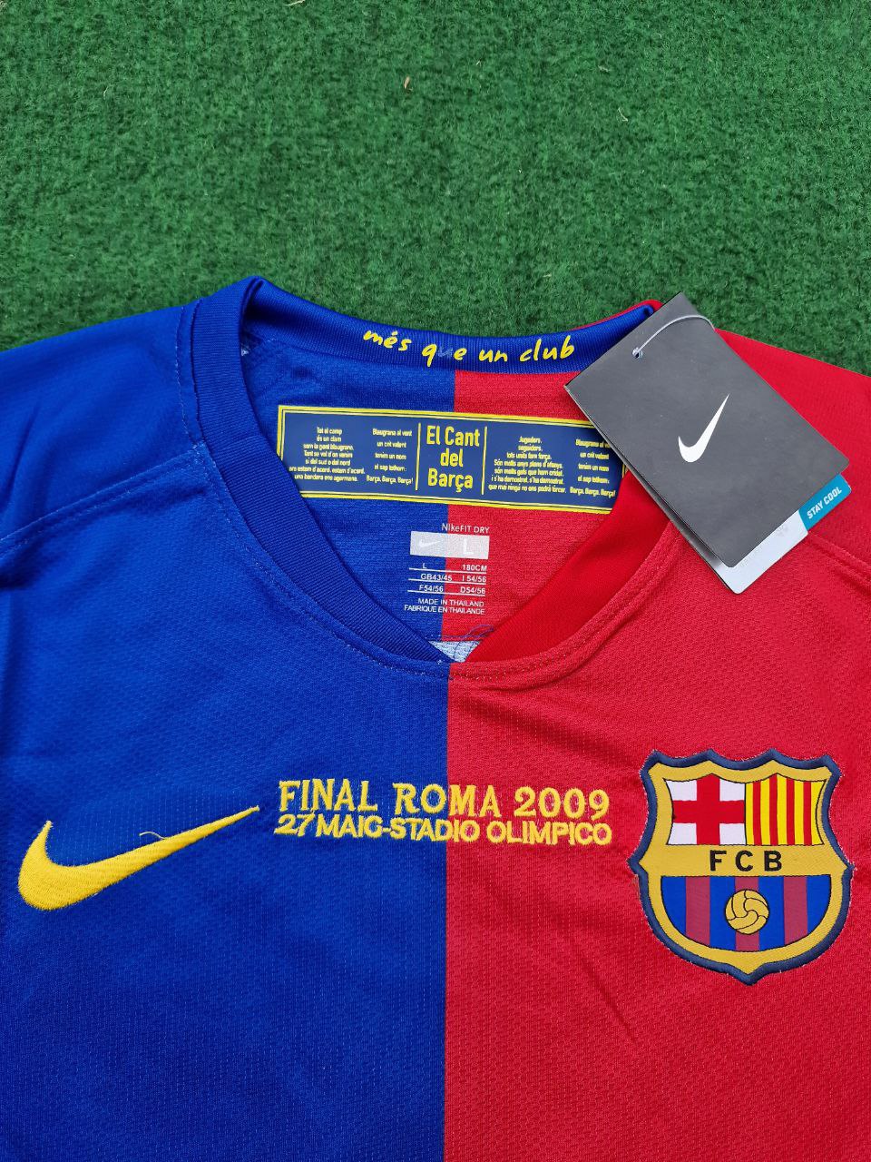 Gabriel Milito Barcelona 2009 Champions League Final Retro Football Jersey