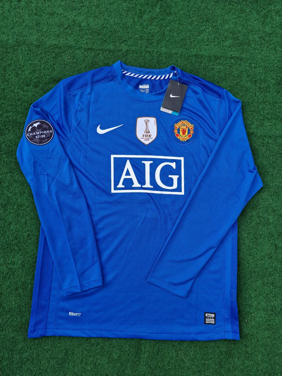 Cristiano Ronaldo Manchester United 2008/09 Blue Kids Kit Football Jersey Kit for Children