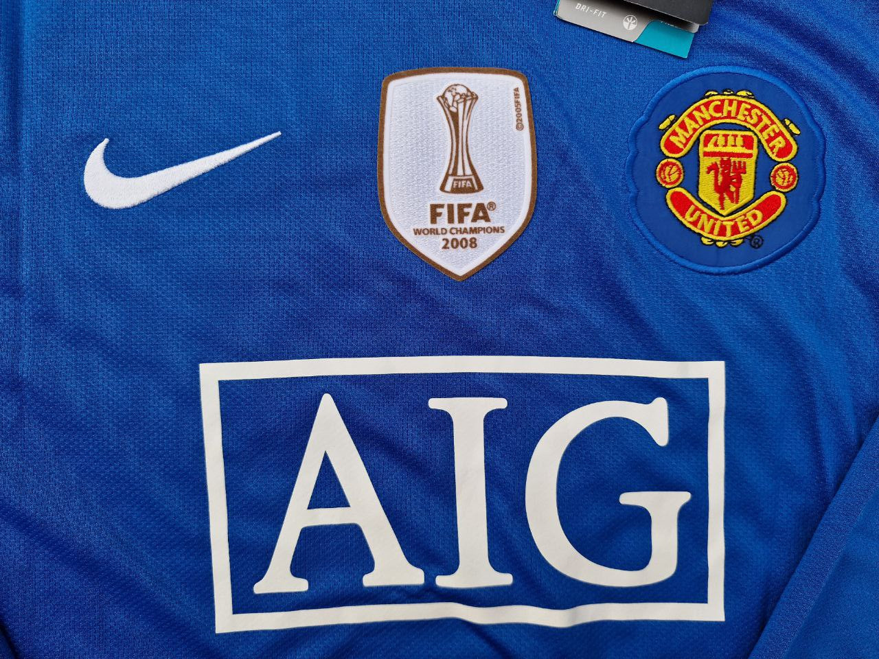 Cristiano Ronaldo Manchester United 2008/09 Blue Kids Kit Football Jersey Kit for Children
