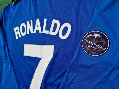 Cristiano Ronaldo Manchester United 2008/09 Blue Kids Kit Football Jersey Kit for Children