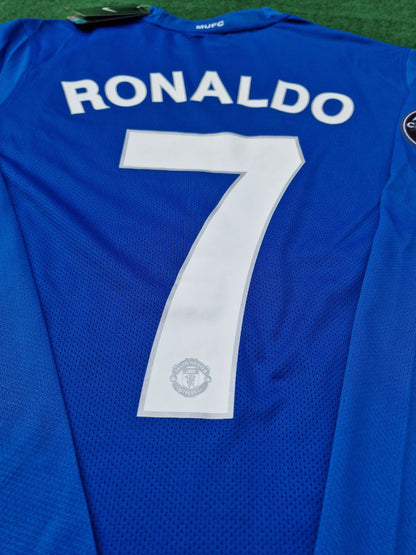 Cristiano Ronaldo Manchester United 2008/09 Blue Kids Kit Football Jersey Kit for Children