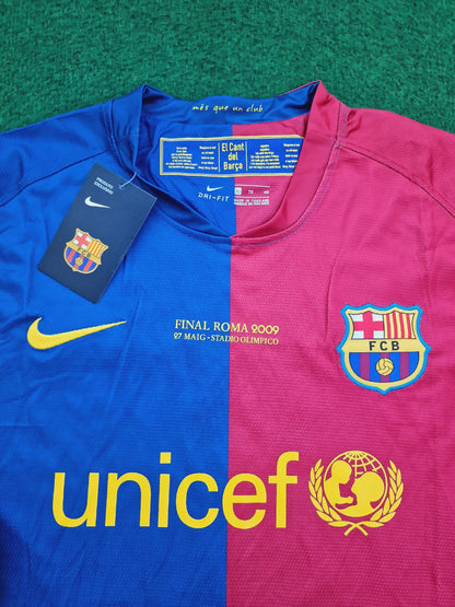 Gabriel Milito Barcelona 2009 Champions League Final Retro Football Jersey