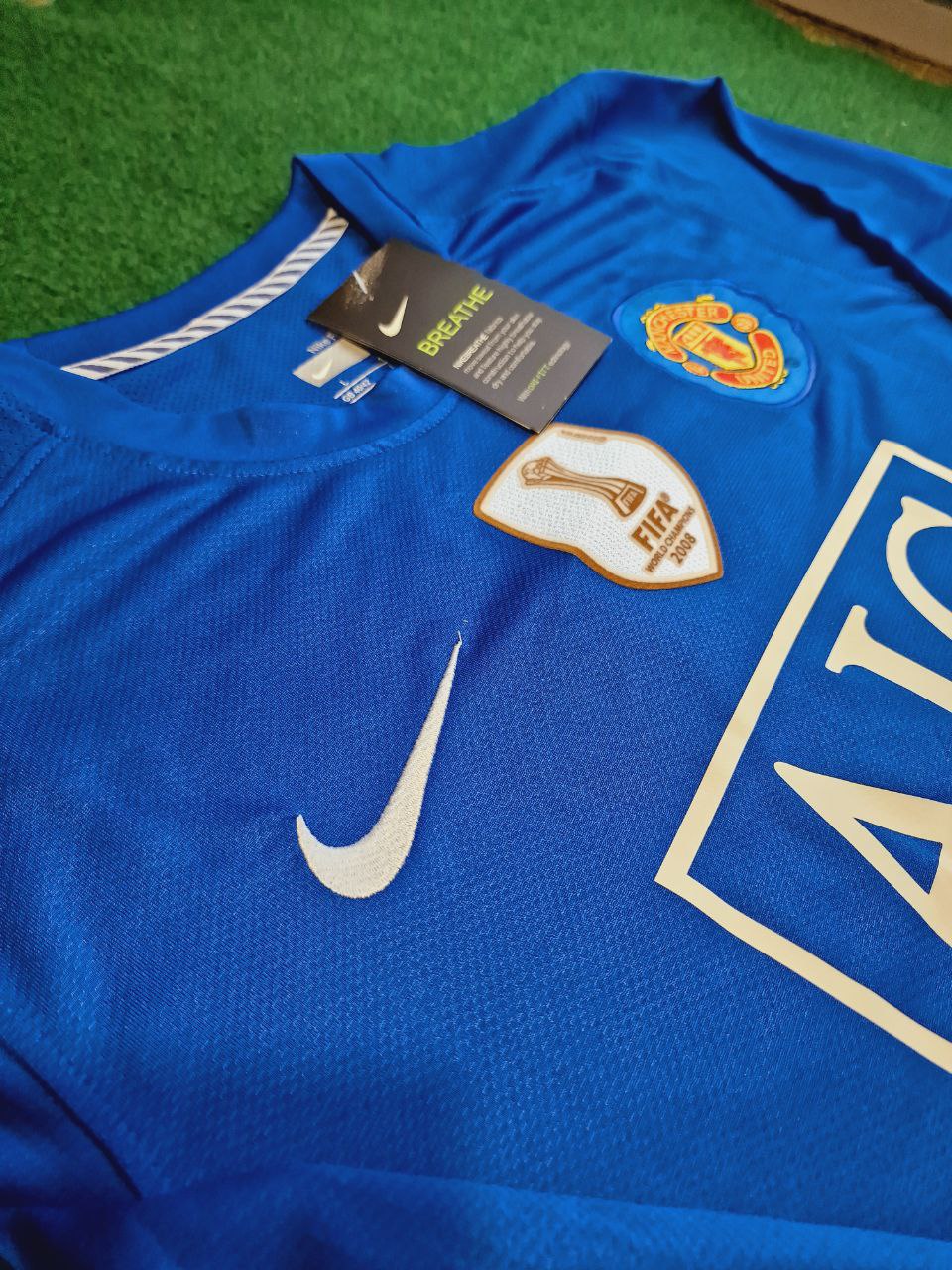 Cristiano Ronaldo Manchester United 2008/09 Blue Kids Kit Football Jersey Kit for Children