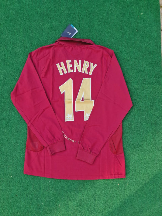 Arsenal Retro 2005 Burgundy Long Sleeve Jersey