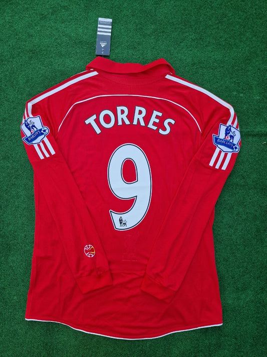 Fernando Torres Liverpool Long Sleeve Retro Kit Jersey Trikot Maillot