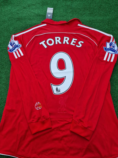 Fernando Torres Liverpool Long Sleeve Retro Football Jersey