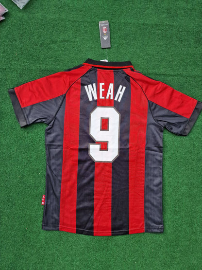 George Weah AC Milan 1998-1999 Retro Football Jersey Kit
