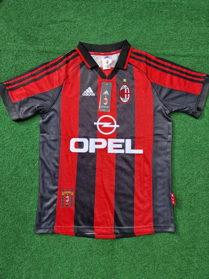 George Weah AC Milan 1998-1999 Retro Football Jersey Kit