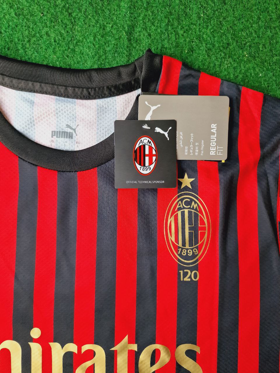 Mario Balotelli AC Milan 120th Anniversary Special Golden Retro Football Jersey Kit