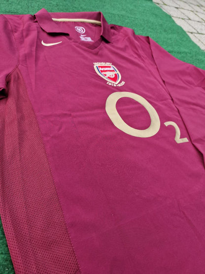 Thierry Henry Arsenal 2006 Highbury Burguny Premier League Patch Retro Football Jersey Kit