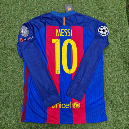 Lionel Messi Barcelona 2016 Special Edition Football Jersey with World Championship Patch Football Jersey