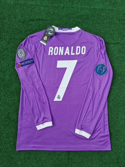 Cristiano Ronaldo 7 - Real Champions League Final Long Sleeve Jersey Trikot Maillot