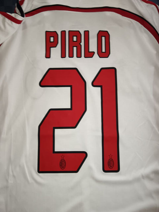 Andrea Pirlo #21 Milan 2007 Final Athene Champions League Final White Retro Football Jersey