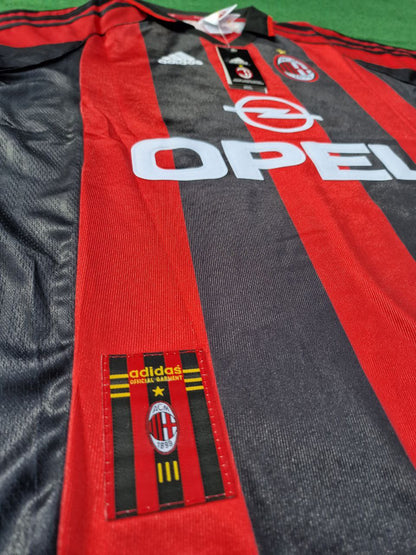 George Weah AC Milan 1998-1999 Retro Football Jersey Kit