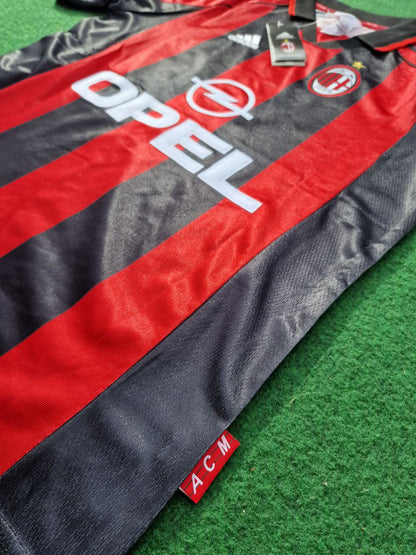 George Weah AC Milan 1998-1999 Retro Football Jersey Kit